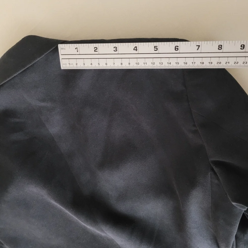 40R Via Europa For Macy's Mens‎ Charcoal Black Sueded Blazer
